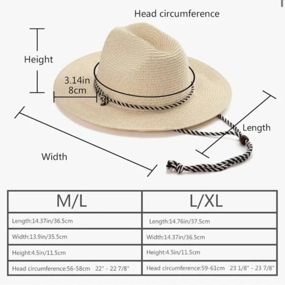 Sun Hat for Women Pamana Summer Wide Brim Straw Fedora Travel Chinstrap - Picture 4 of 4